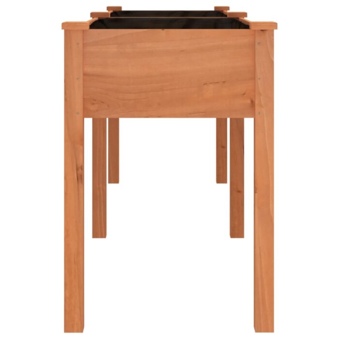 Jardinière avec doublure marron 203x53x76 cm bois massif sapin – Image 3