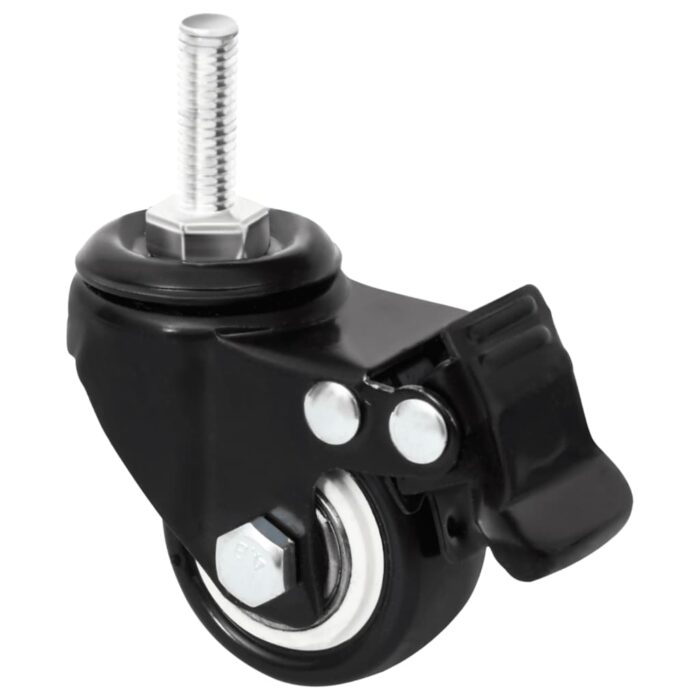 Roues pour jardinière 4 pcs noir 8x3,5x8 cm fer – Image 8