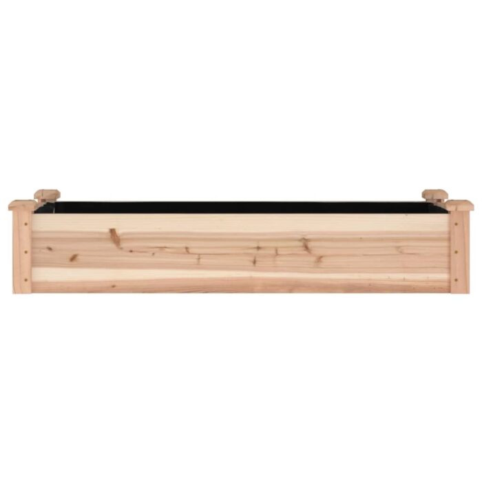 Lit surélevé de jardin doublure 120x45x25 cm bois massif sapin – Image 2
