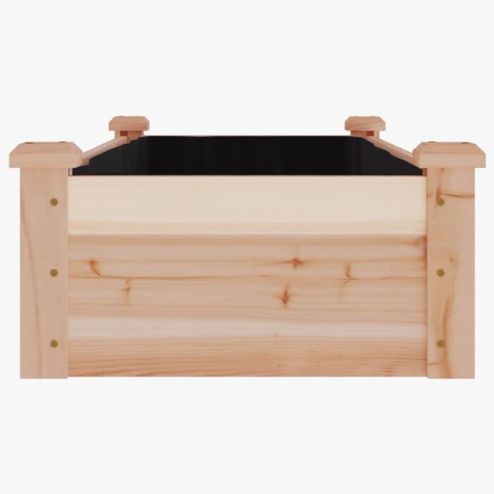 Lit surélevé de jardin doublure 120x45x25 cm bois massif sapin – Image 3