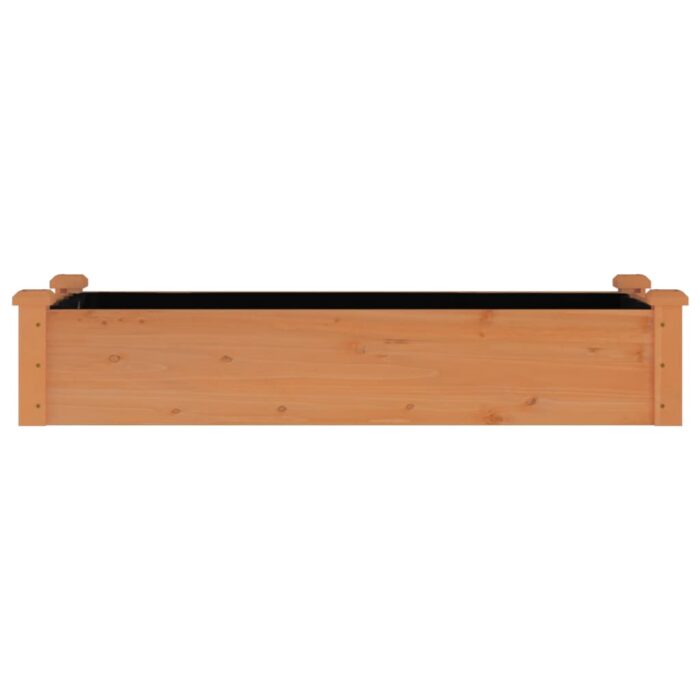 Lit surélevé de jardin doublure 120x45x25 cm bois massif sapin – Image 2