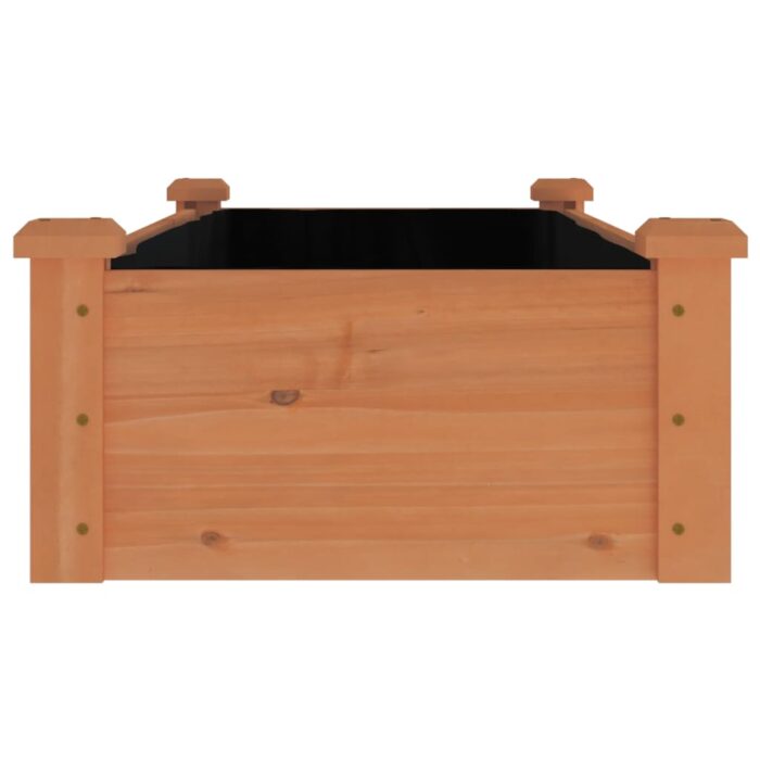 Lit surélevé de jardin doublure 120x45x25 cm bois massif sapin – Image 3