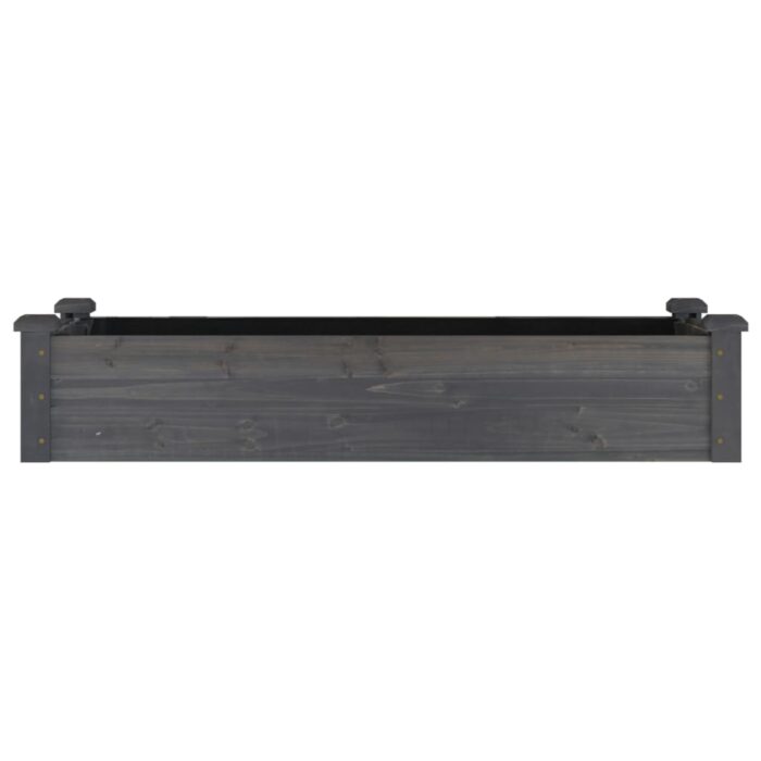 Lit surélevé de jardin doublure 120x45x25 cm bois massif sapin – Image 2