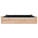 Lit surélevé de jardin doublure 120x120x25 cm bois massif sapin – Image 2