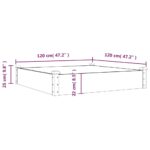 Lit surélevé de jardin doublure 120x120x25 cm bois massif sapin – Image 6
