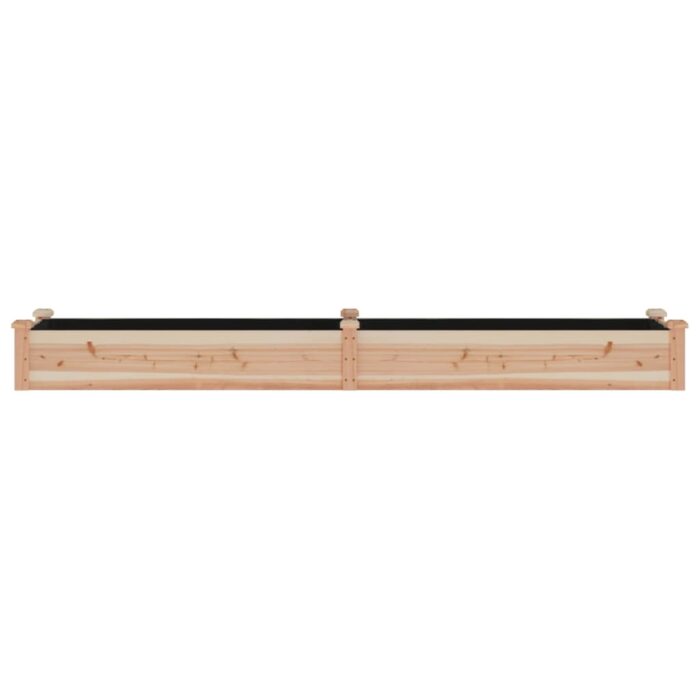 Lit surélevé de jardin doublure 240x45x25 cm bois massif sapin – Image 2