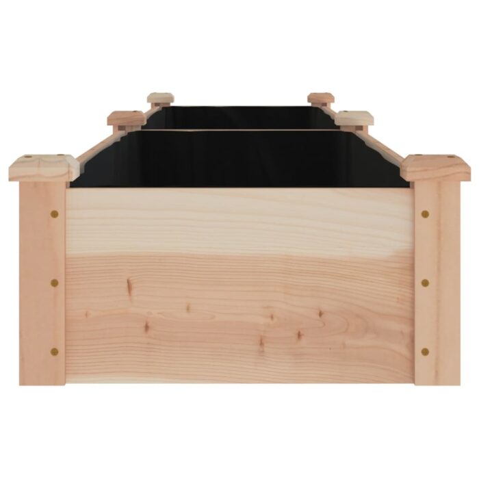 Lit surélevé de jardin doublure 240x45x25 cm bois massif sapin – Image 3