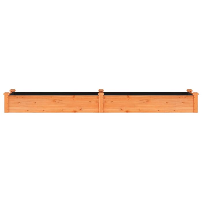 Lit surélevé de jardin doublure 240x45x25 cm bois massif sapin – Image 2