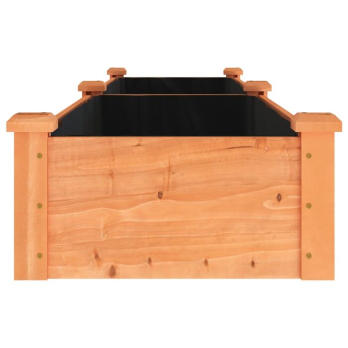 Lit surélevé de jardin doublure 240x45x25 cm bois massif sapin – Image 3