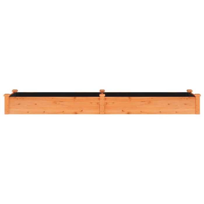 Lit surélevé de jardin doublure 240x60x25 cm bois massif sapin – Image 2