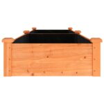 Lit surélevé de jardin doublure 240x60x25 cm bois massif sapin – Image 3