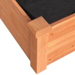 Lit surélevé de jardin doublure 240x60x25 cm bois massif sapin – Image 5