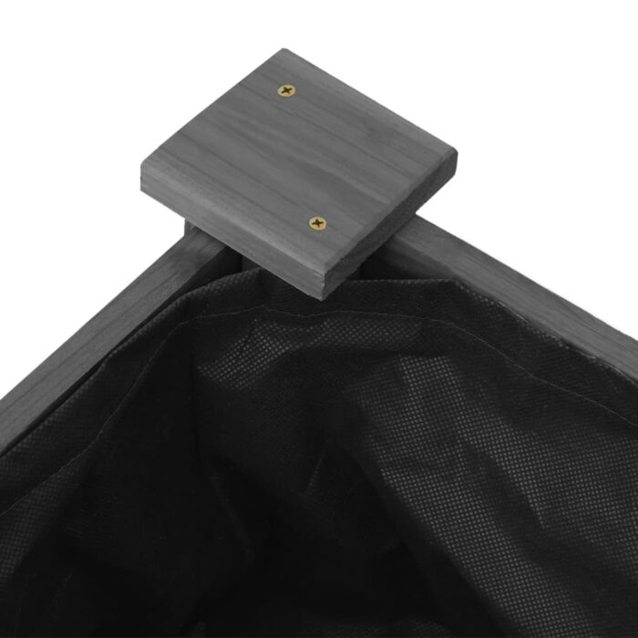 Lit surélevé de jardin doublure 240x60x25 cm bois massif sapin – Image 4