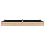 Lit surélevé de jardin doublure 240x120x25 cm bois massif sapin – Image 2