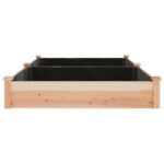 Lit surélevé de jardin doublure 240x120x25 cm bois massif sapin – Image 3