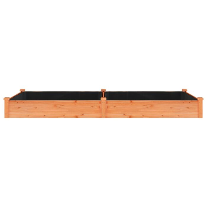 Lit surélevé de jardin doublure 240x120x25 cm bois massif sapin – Image 2