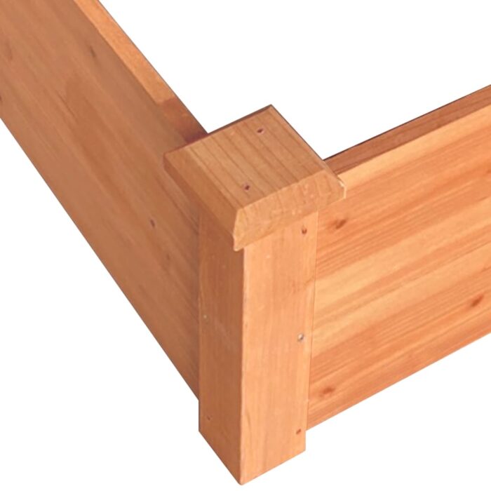 Lit surélevé de jardin marron 120x120x56cm bois massif de sapin – Image 4