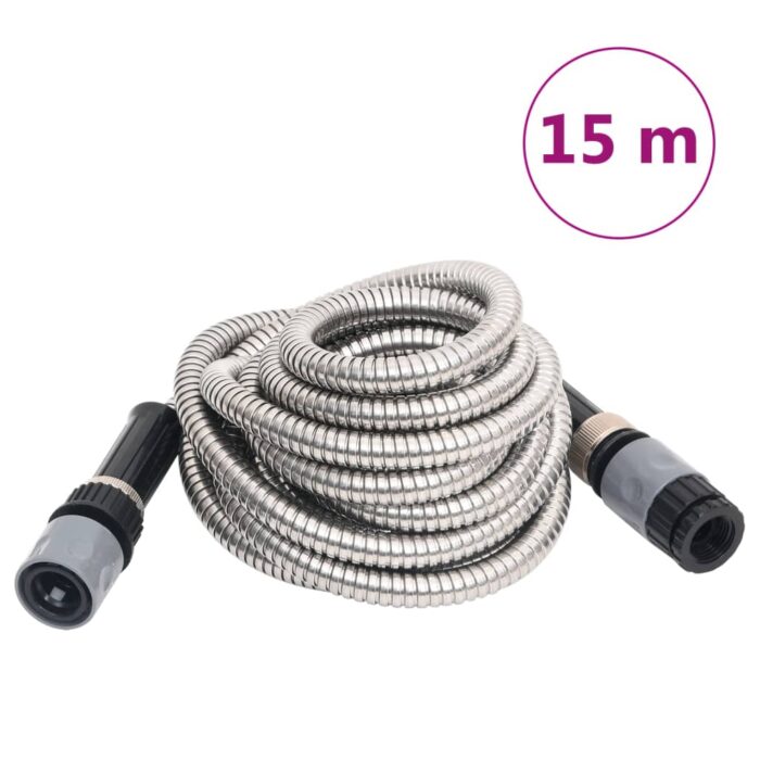 VXL8720845824594_a_en_hd_1.jpg Tuyau d'arrosage et buse de pulvérisation argenté 0,6" 15m inox – Image 1