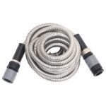 Tuyau d'arrosage buse de pulvérisation argenté 0,6" 30 m inox – Image 2