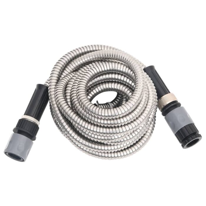 Tuyau d'arrosage buse de pulvérisation argenté 0,6" 30 m inox – Image 2