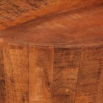 Table basse Ø 52x30 cm bois de manguier brut massif – Image 3