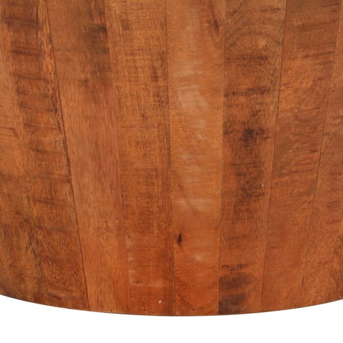 Table basse Ø 52x30 cm bois de manguier brut massif – Image 4