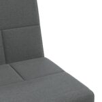 Canapé-lit en forme de L gris foncé 255x140x70 cm tissu – Image 6