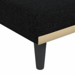 Canapé-lit en forme de L noir 275x140x70 cm tissu – Image 7