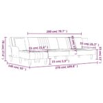 Canapé-lit en forme de L gris clair 279x140x70 cm tissu – Image 9