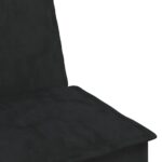 Canapé-lit en forme de L noir 255x140x70 cm velours – Image 7
