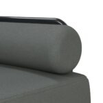 Canapé-lit en forme de L gris foncé 260x140x70 cm tissu – Image 6