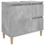 Ensemble d'armoires de salle de bain 3 pcs gris béton – Image 3