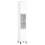 Ensemble d'armoires salle de bain 3 pcs blanc bois d'ingénierie – Image 4