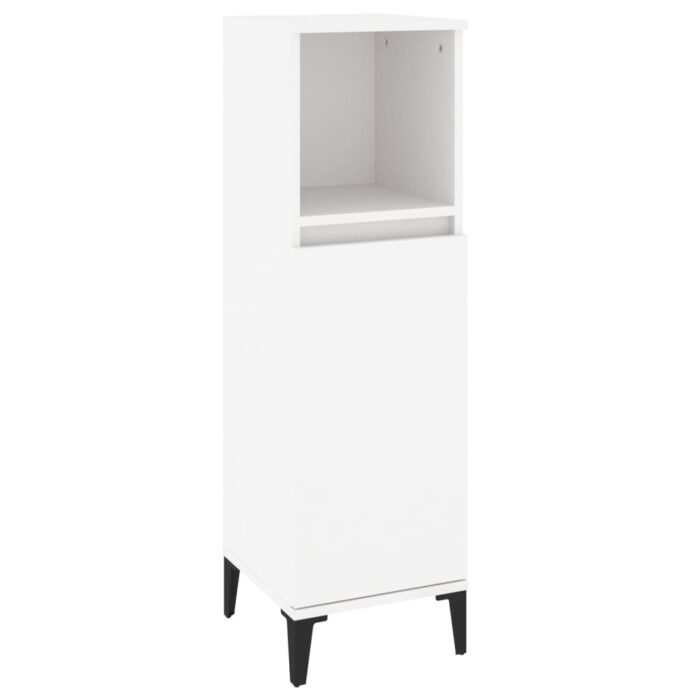 Ensemble d'armoires salle de bain 3 pcs blanc bois d'ingénierie – Image 5