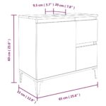 Ensemble d'armoires salle de bain 3 pcs blanc bois d'ingénierie – Image 7