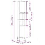 Ensemble d'armoires salle de bain 3 pcs blanc bois d'ingénierie – Image 8