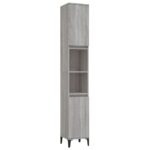 Ensemble d'armoires de salle de bain 3 pcs sonoma gris – Image 4