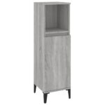 Ensemble d'armoires de salle de bain 3 pcs sonoma gris – Image 5
