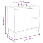 Ensemble d'armoires de salle de bain 3 pcs sonoma gris – Image 7