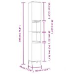 Ensemble d'armoires de salle de bain 3 pcs sonoma gris – Image 8