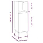 Ensemble d'armoires de salle de bain 3 pcs sonoma gris – Image 9