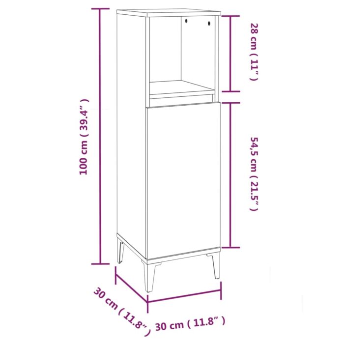 Ensemble de meubles salle de bain 3 pcs blanc bois d'ingénierie – Image 9