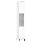 Ensemble de meubles salle de bain 3 pcs blanc bois d'ingénierie – Image 4