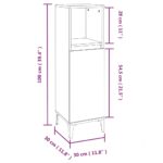 Ensemble de meubles salle de bain 3 pcs blanc bois d'ingénierie – Image 9