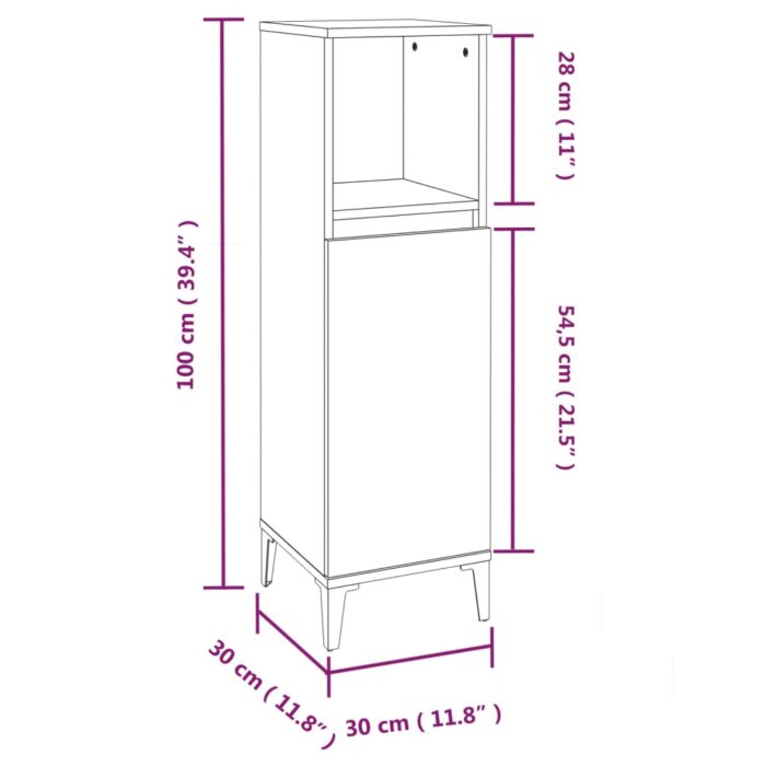 Ensemble de meubles salle de bain 3 pcs blanc bois d'ingénierie – Image 9