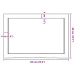 Dessus de table 60x40x(2-4) cm bois de chêne massif non traité – Image 7