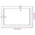 Dessus de table 60x40x(2-6) cm bois de chêne massif non traité – Image 7