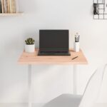 Dessus de table 60x60x2 cm bois de chêne massif non traité