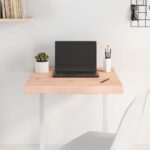 Dessus de table 60x60x(2-6) cm bois de chêne massif non traité