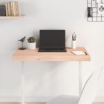 Dessus de table 80x50x(2-6) cm bois de chêne massif non traité